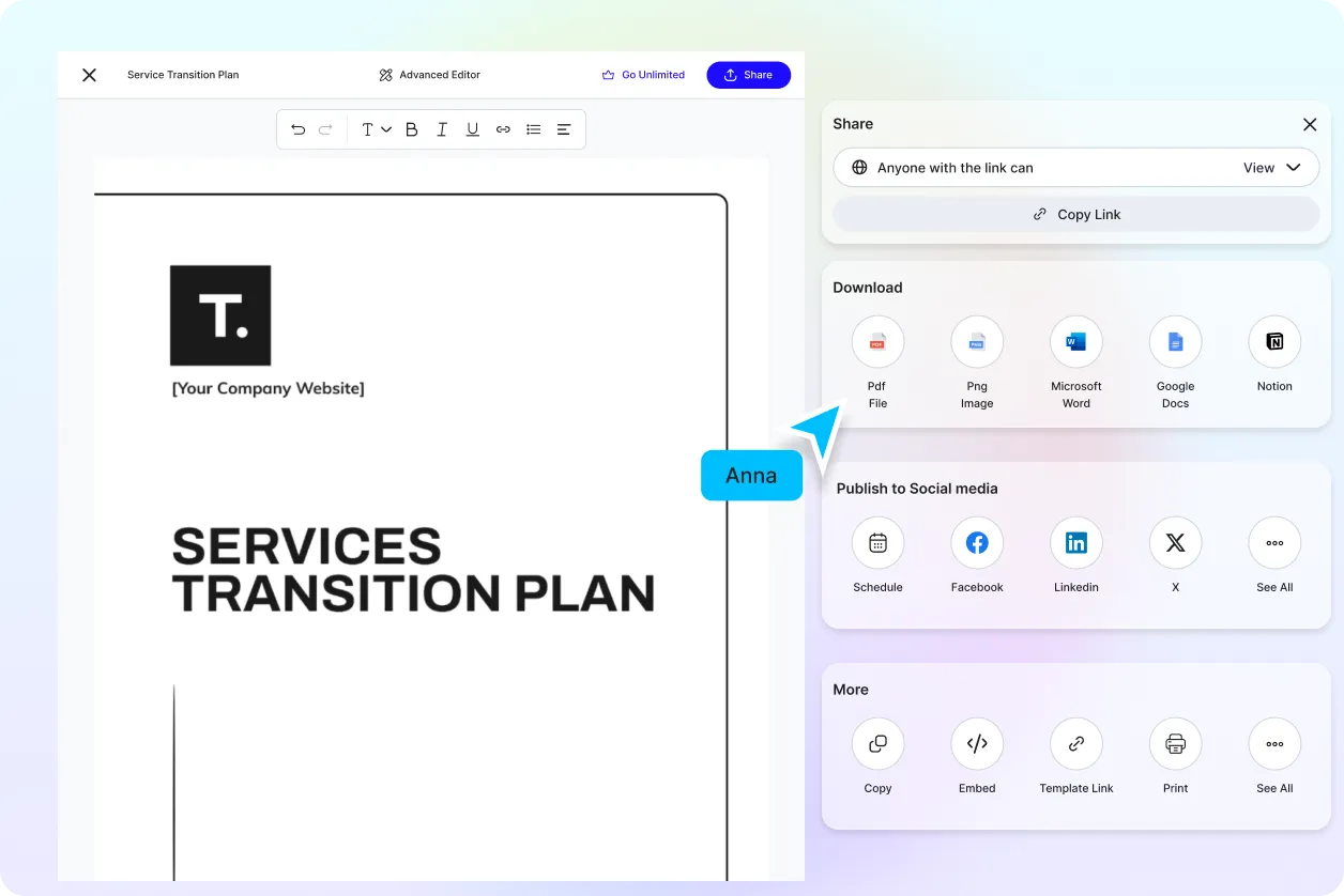 Free AI Transition Plan Generator, Free Transition Plan Maker Online